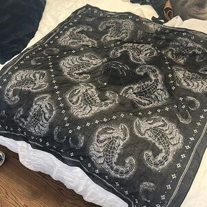 All Saints silk and wool scarf